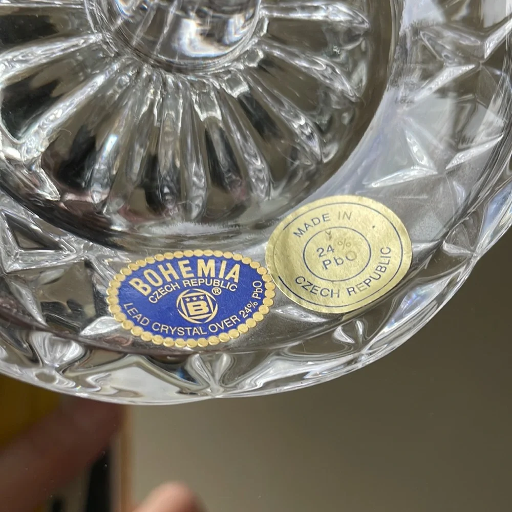 Bohemia Czech Republic Lead Crystal Ring Holder